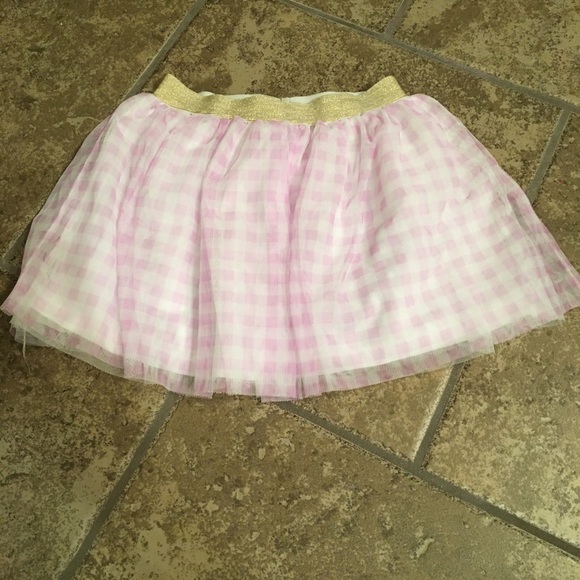 Carter’s 3T 2T Tutu Skirt Plaid Gold Sparkly Band elastic purple white - Picture 3 of 4